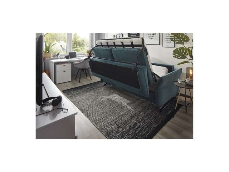 1936d69ca0896eb972d7631625a588db79d271f5 Global schlafsofa melida schlaffunktion armlehne klappbar stoff smaragd detailbild3