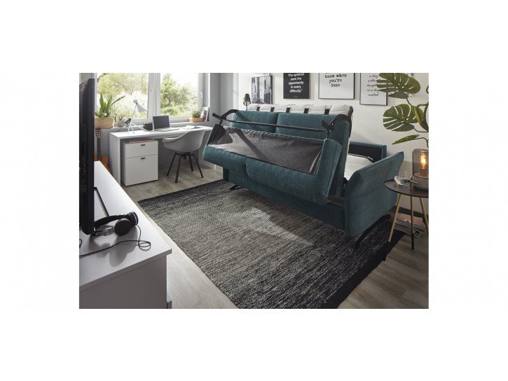 47a85c719ff55788a6c2ebe622338c27cc9bfb8d Global schlafsofa melida schlaffunktion armlehne klappbar stoff smaragd detailbild4
