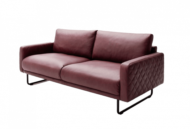 3 Sitzer Ledersofa in rot