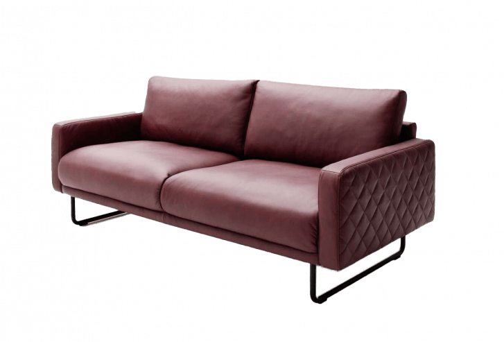 3 Sitzer Ledersofa in rot